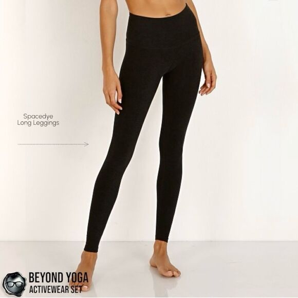 BEYOND YOGA SPACEDYE SET: BALANCED MUSCLE TEE + FULL LENGTH LEGGINGS SIZE SMALL - Picture 9 of 16